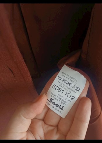 seçil kahverengi Düğmeli Kısa Kadın ceket - Görsel 4