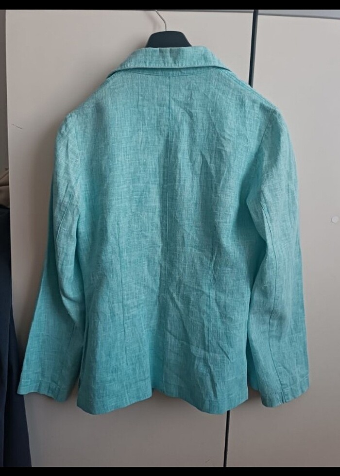 Keten vintage ceket - Görsel 3