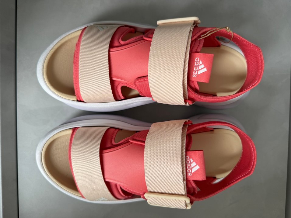 Pembe Adidas Kadın Dolgu Topuklu Spor Sandalet - Görsel 2