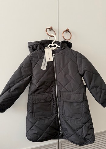 Çift taraflı Açılabilir Fermuarlı Siyah Kız Çocuk Mont - Görsel 2