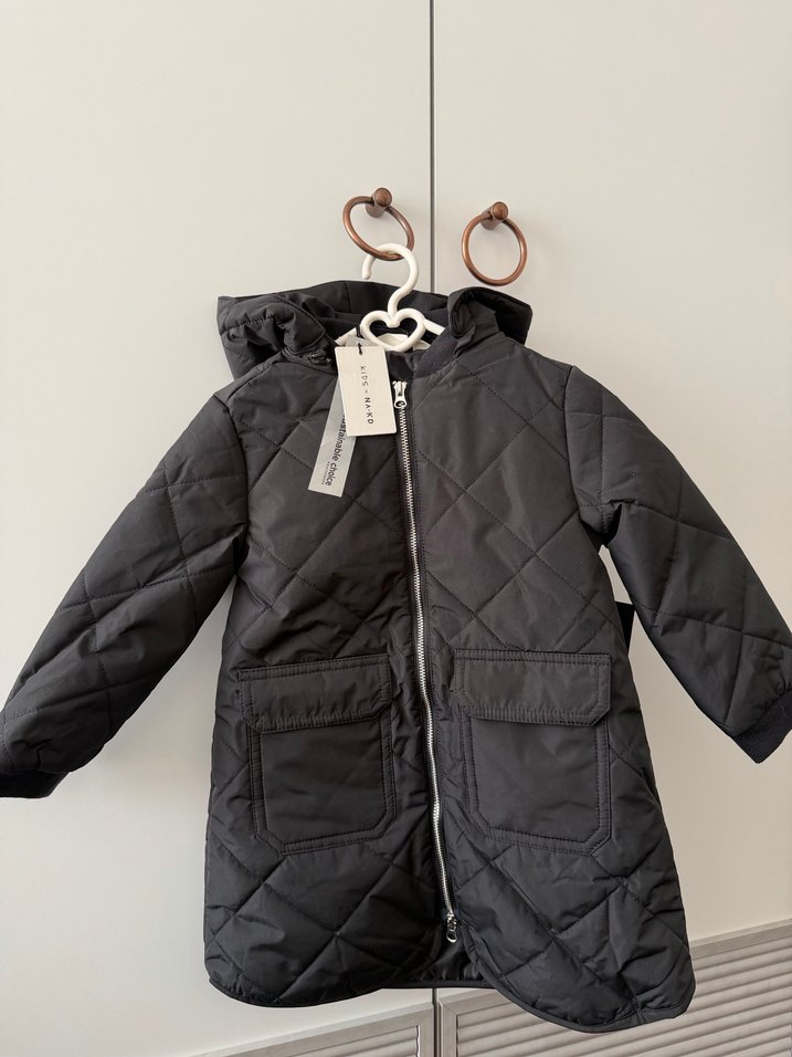 Çift taraflı Açılabilir Fermuarlı Siyah Kız Çocuk Mont - Görsel 2