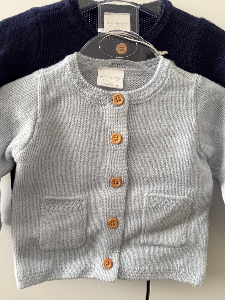 Rock a bye baby boutique marka Mavi Erkek Çocuk Triko Hırka Set - Görsel 2