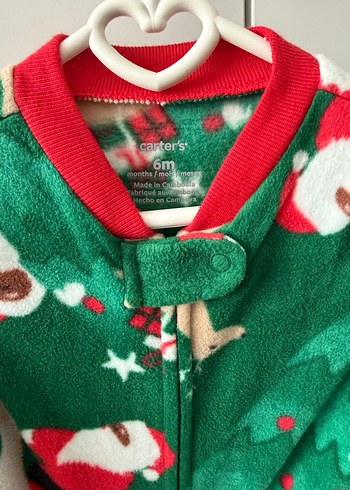 Carters, Çift Fermuarlı Polar Yılbaşı Çocuk Tulum Pijam - Görsel 2