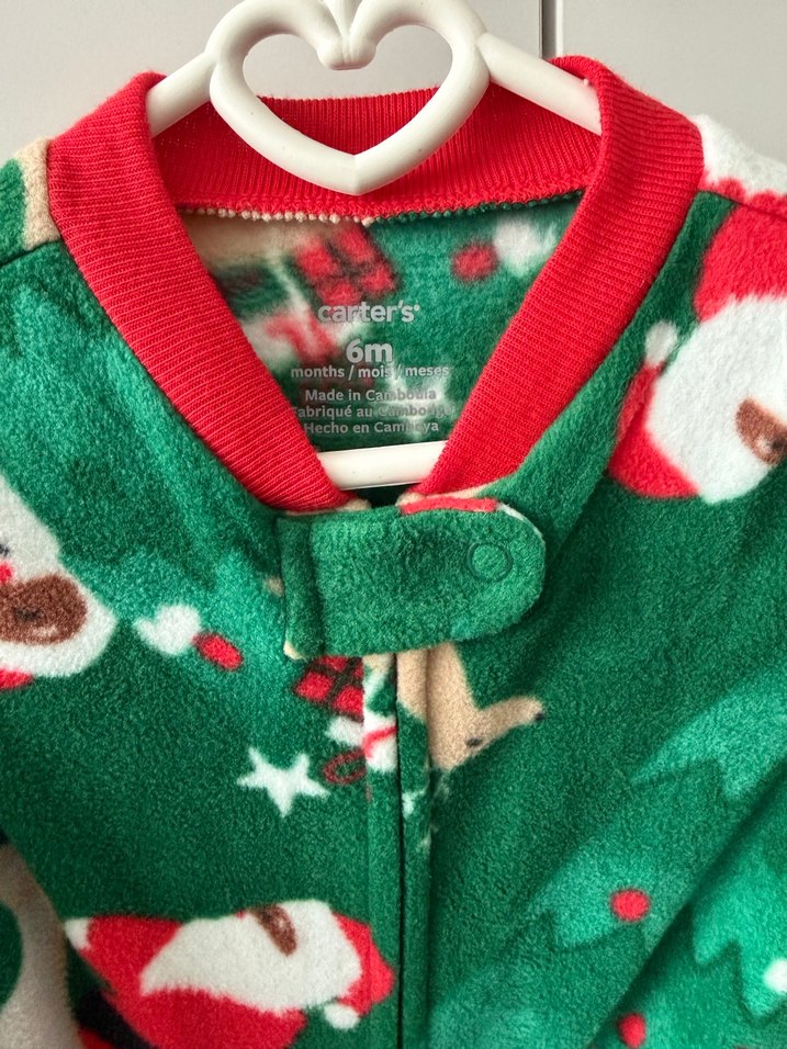 Carters, Çift Fermuarlı Polar Yılbaşı Çocuk Tulum Pijam - Görsel 2