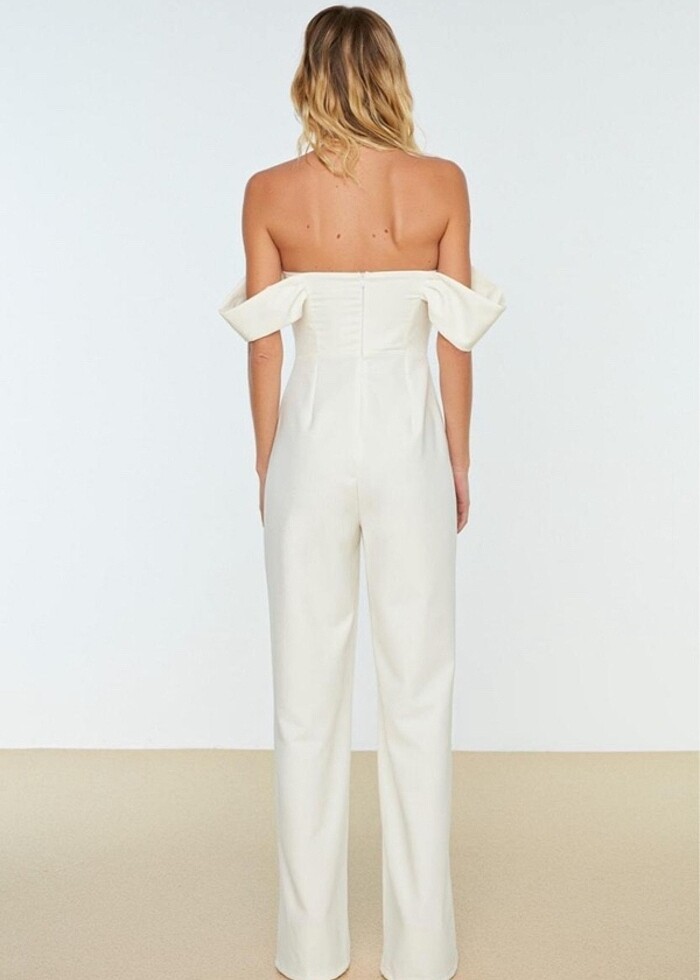 Trendyol ekru balenli tulum - Görsel 3