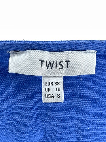 38 Beden mavi Renk Twist Kısa Elbise %70 İndirimli.