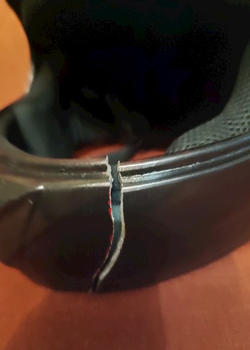 Siyah Buckled Grunge Punk Motosiklet Kaskı - Görsel 6