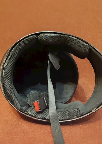 Siyah Buckled Grunge Punk Motosiklet Kaskı - Görsel 5