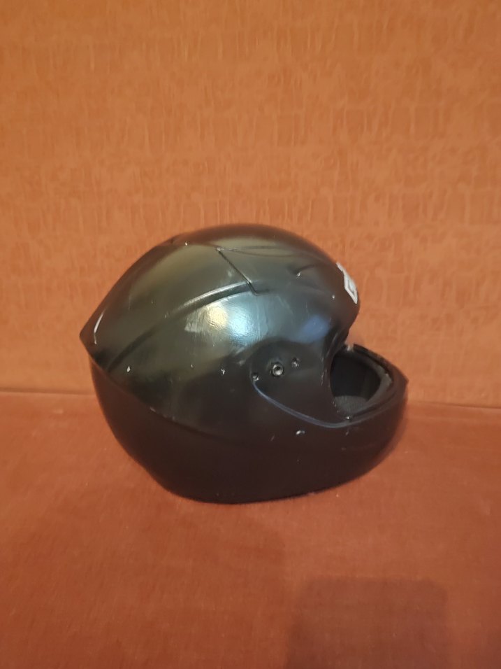 Siyah Buckled Grunge Punk Motosiklet Kaskı - Görsel 4