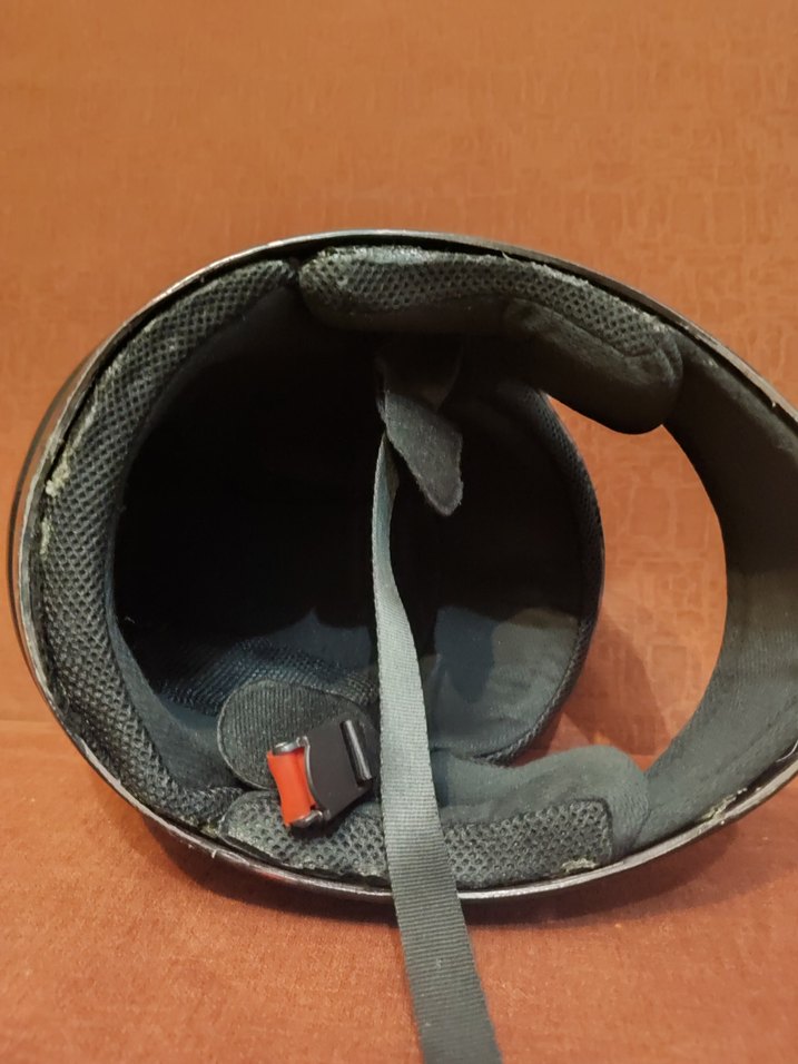 Siyah Buckled Grunge Punk Motosiklet Kaskı - Görsel 5