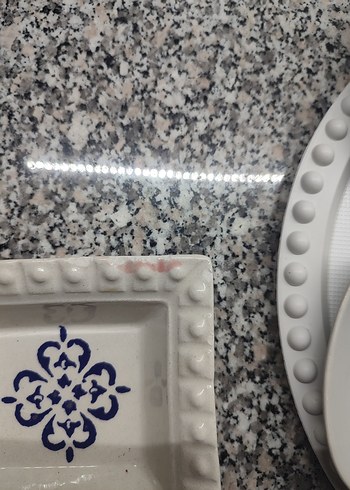 Beyaz Baskılı ve Bölmeli Tabak Seti - Görsel 5