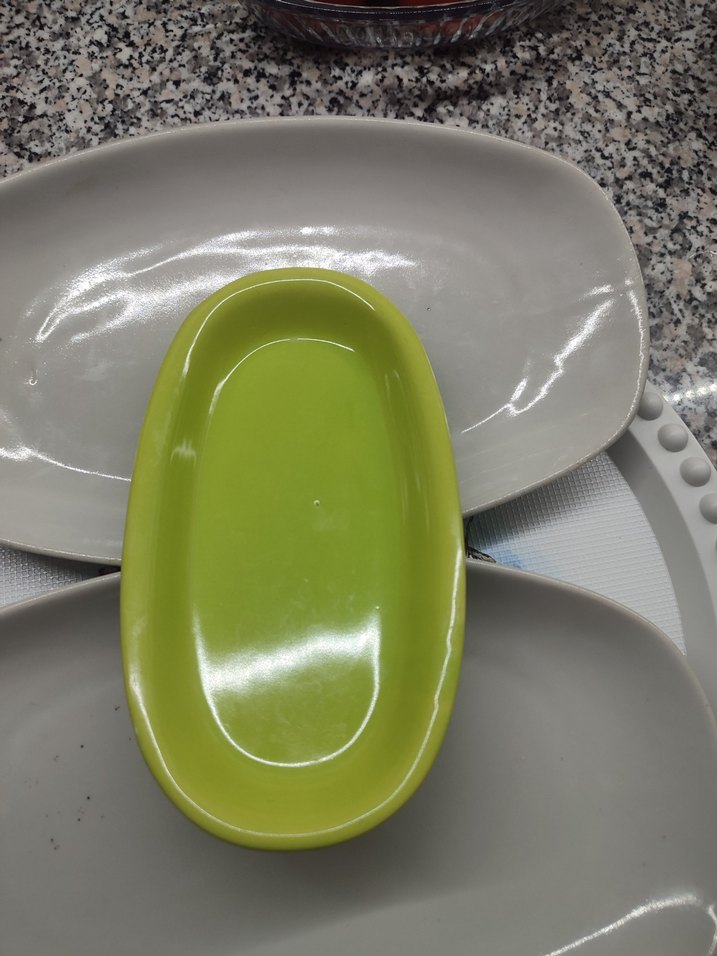 Beyaz Baskılı ve Bölmeli Tabak Seti - Görsel 4