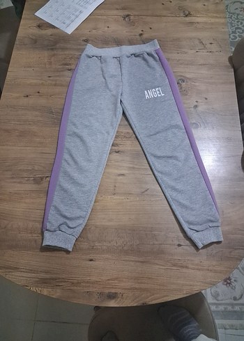 Gri Rahat Kesim Kız Eşofman Altı - Görsel 10