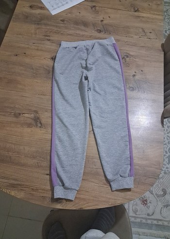 Gri Rahat Kesim Kız Eşofman Altı - Görsel 2