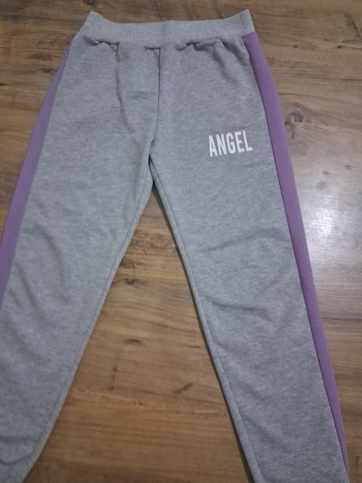 Gri Rahat Kesim Kız Eşofman Altı - Görsel 3