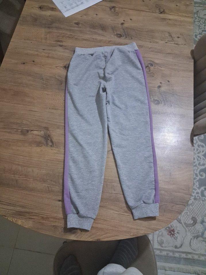 Gri Rahat Kesim Kız Eşofman Altı - Görsel 2