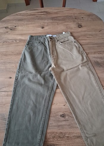 çift renkli bagy jean - Görsel 5