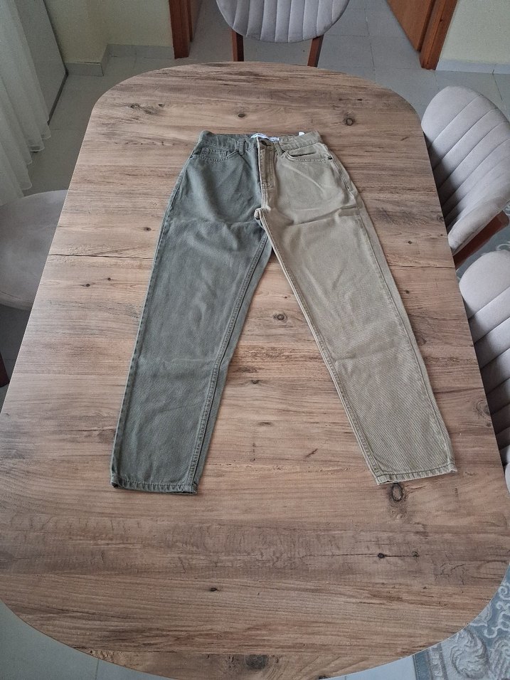 çift renkli bagy jean - Görsel 2