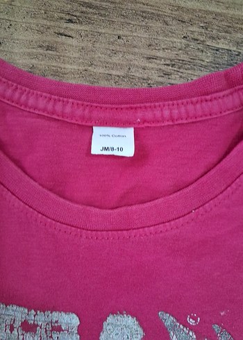 Baskılı Pembe Kız Çocuk Kısa Kollu Tişört - Görsel 3