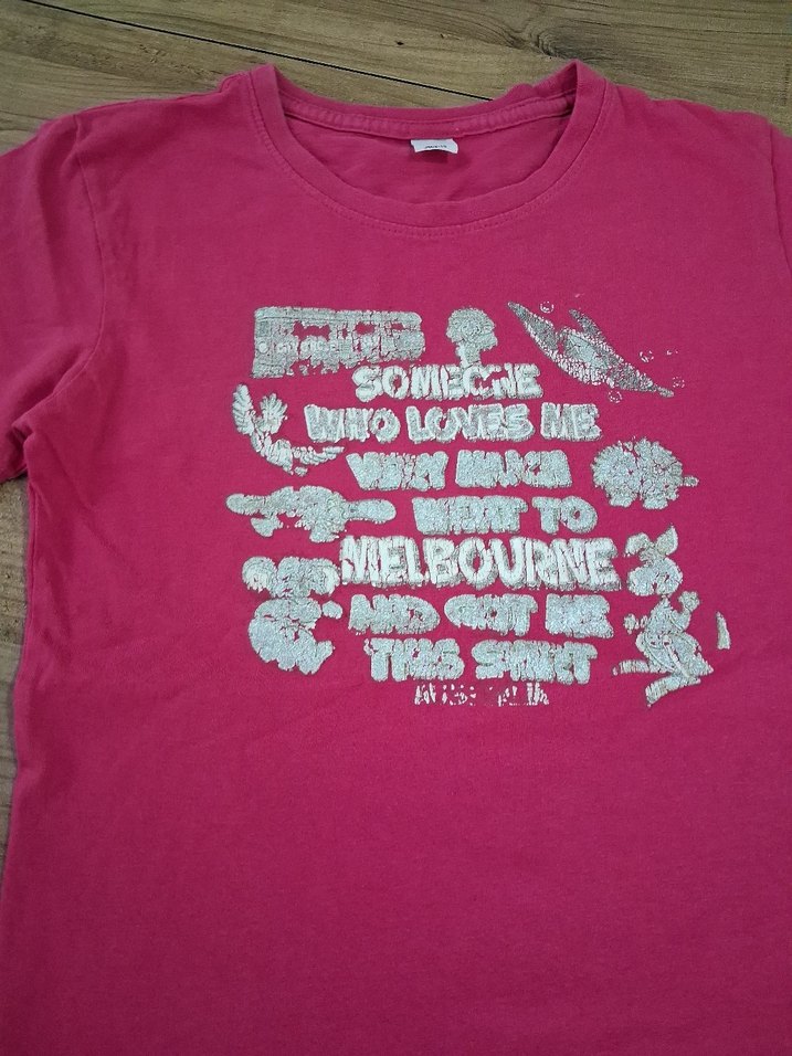 Baskılı Pembe Kız Çocuk Kısa Kollu Tişört - Görsel 2