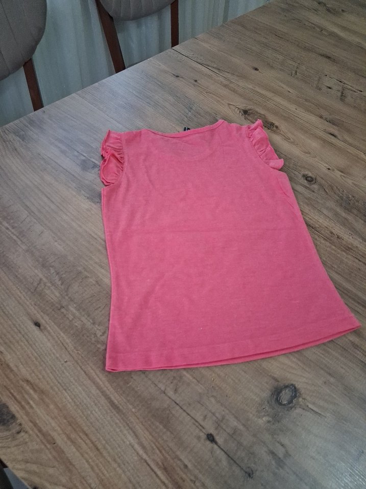 Kız Çocuk Pembe Unicorn Baskılı Tişört - Görsel 3