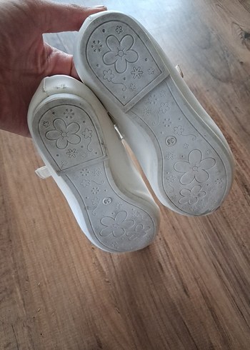 Kız Çocuk Beyaz Fiyonk Detaylı Babet - Görsel 5