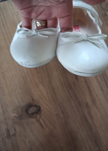 Kız Çocuk Beyaz Fiyonk Detaylı Babet - Görsel 3