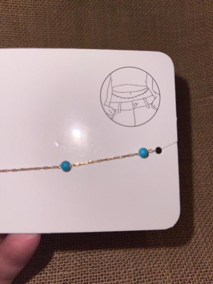 Turkuaz Boncuklu Kadın Bel Zinciri - Görsel 2