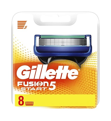 Gillette Fusion Start 5 Bıçaklı Tıraş Keyfi. 8?li Yedek. Orijina