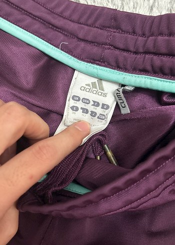 Adidas Fermuarlı Mor Dar Kesim Spor Eşofman