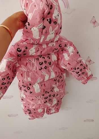 3-6 Ay Beden pembe Renk LC Waikiki Pembe astronot tulum