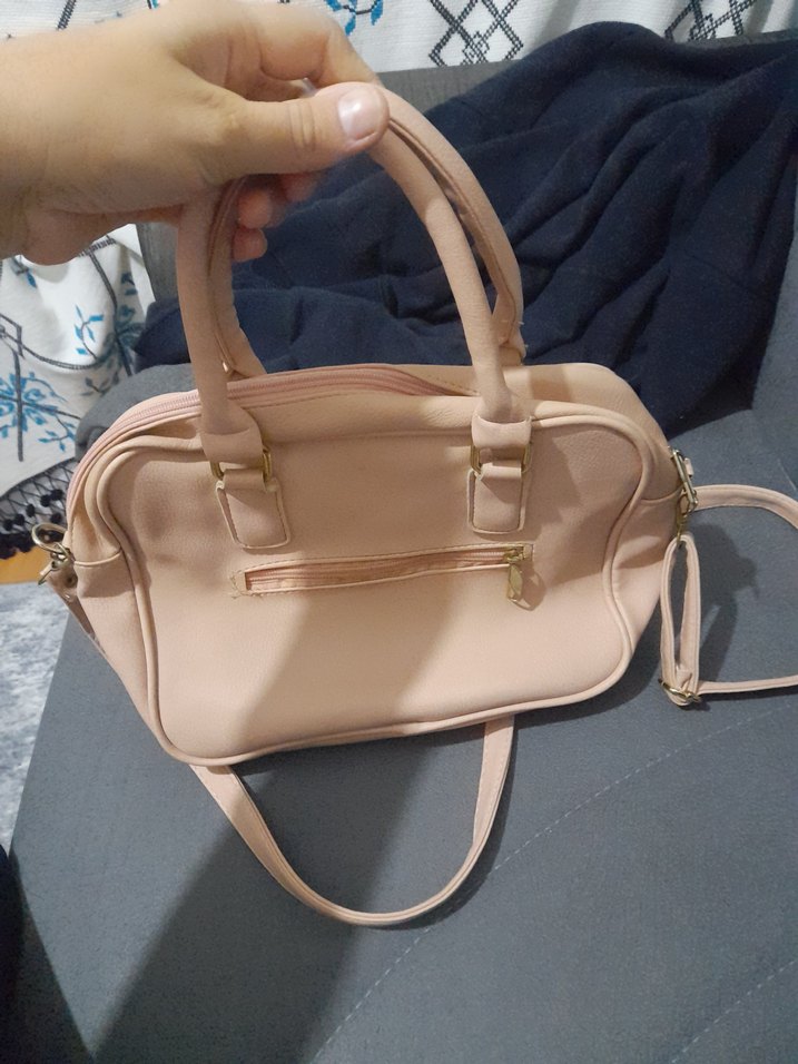 Bej Deri Kapitone Tokalı Kadın Çanta - Görsel 2