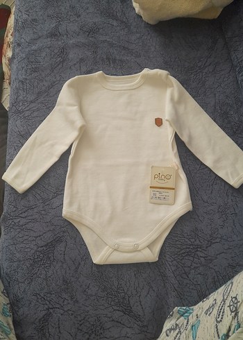 Uzun Kollu Beyaz Bebek Body 6-9 ay - Görsel 2