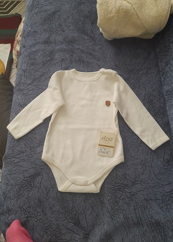 Uzun Kollu Beyaz Bebek Body 6-9 ay - Görsel 3