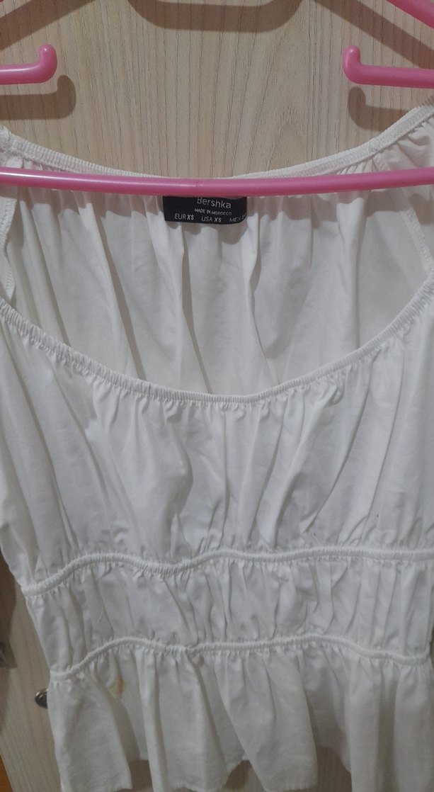 Beyaz Piliseli Kadın Bluz - Görsel 2