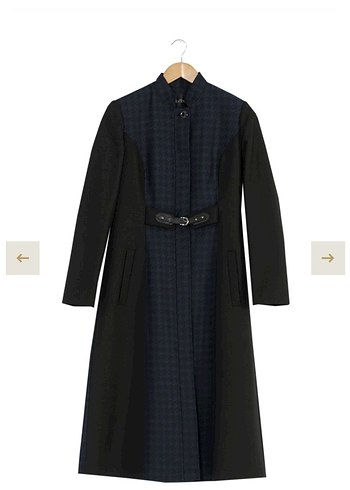 Uzun Siyah Kemerli Kadın Kışlık Trençkot - Görsel 4