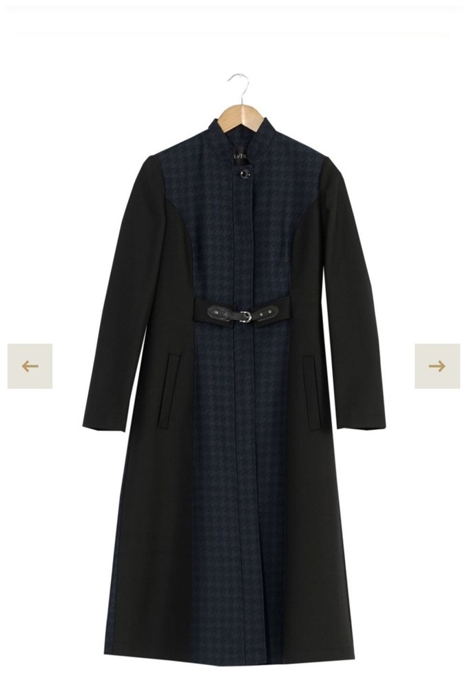 Uzun Siyah Kemerli Kadın Kışlık Trençkot - Görsel 4