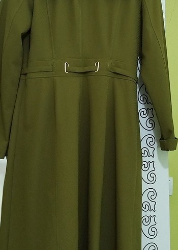 Kadın Haki Uzun Fermuarlı Trenç - Görsel 3