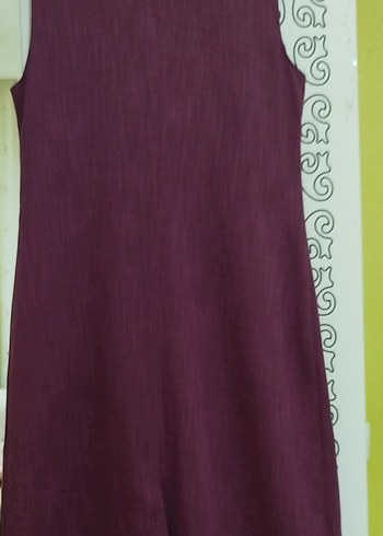 Uzun Mürdüm Nakışlı Kadın Yelek - Görsel 4