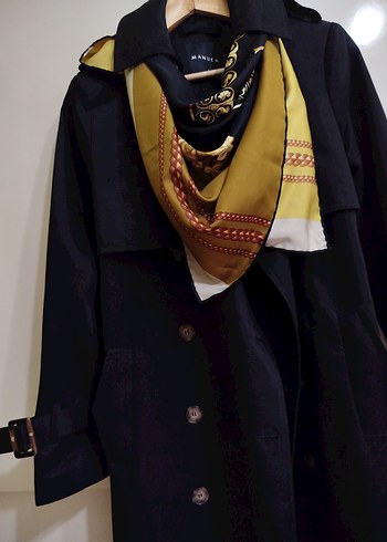 Parlak Altın Renkli İpek Görünümlü Kadın eşarp - Görsel 5