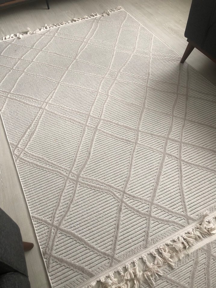 Çağdaş Gri Desensiz Halı İkili - Görsel 2