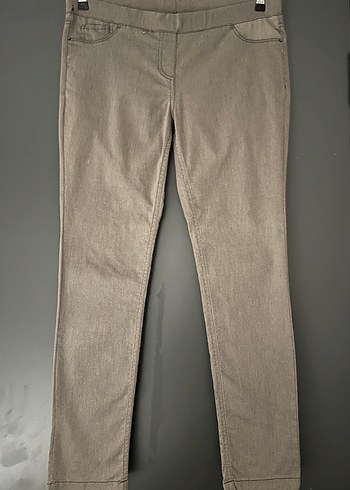 Camel Renk Dar Kesim Kadın Kumaş Pantolon - Görsel 4