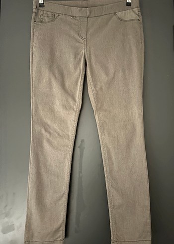 Camel Renk Dar Kesim Kadın Kumaş Pantolon - Görsel 3