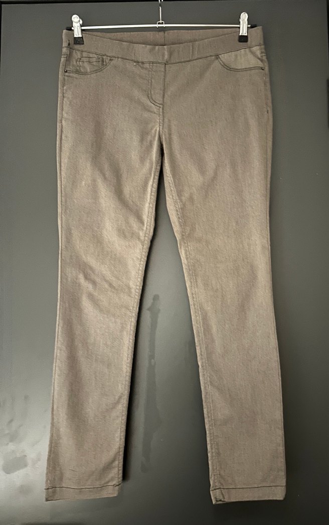 Camel Renk Dar Kesim Kadın Kumaş Pantolon - Görsel 3