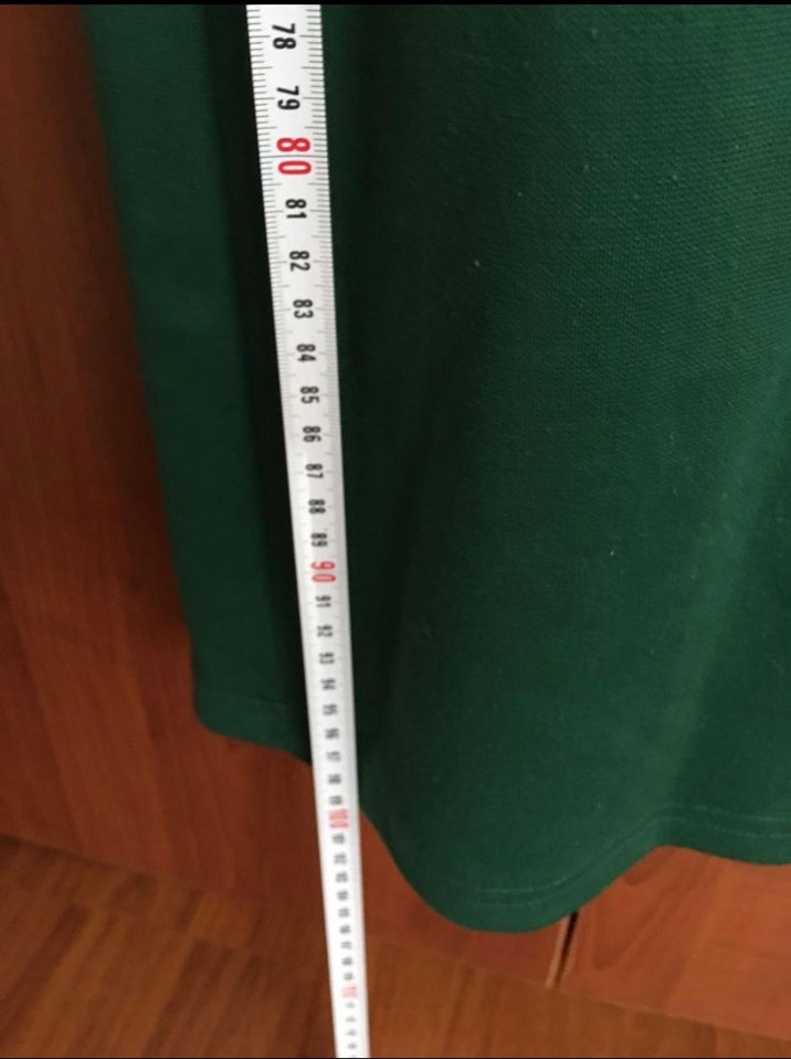 Dik Yakalı Yeşil Midi Triko Elbise - Görsel 4