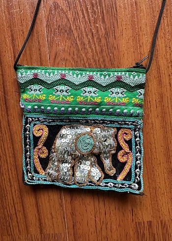 Pul İşlemeli Nakışlı Bohem Kadın Çanta - Görsel 2