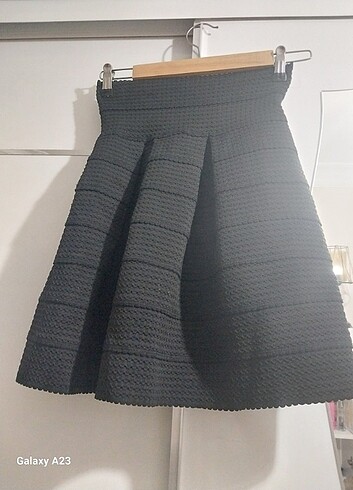 H&M H&m Pileli Mini etek