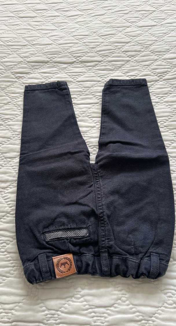 Düğmeli Beyaz Denim Bebek Erkek Takım - Görsel 3