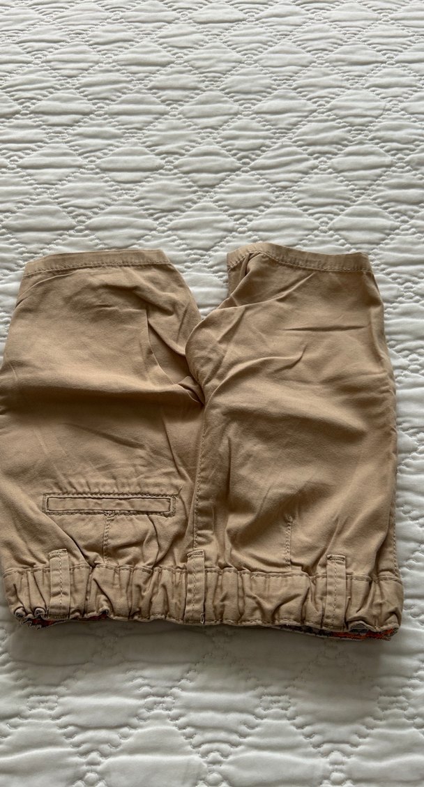 Erkek Çocuk Bej Pamuklu Kemerli Şort - Görsel 2