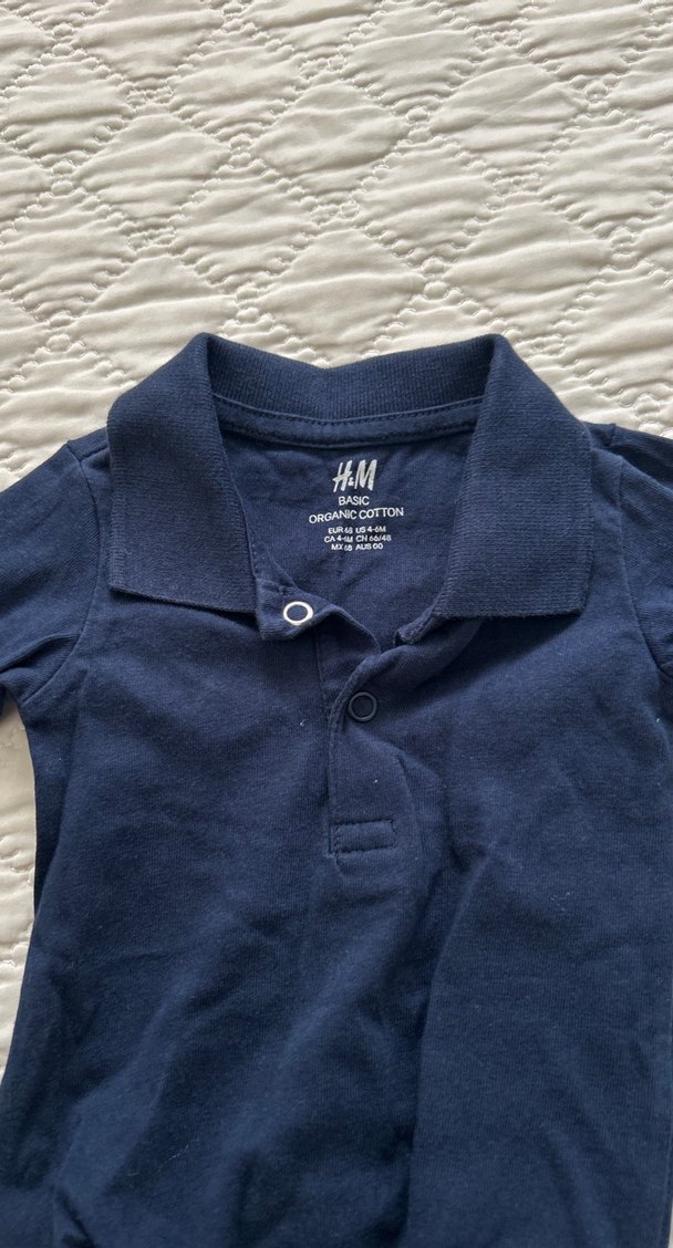 Lacivert Uzun Kollu Bebek Body - Görsel 2